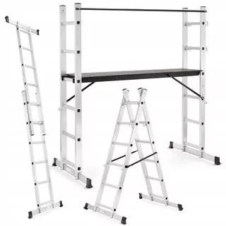 Vyšší rebrík 3,75 m hliníkový 2 x 6 do 150 kg